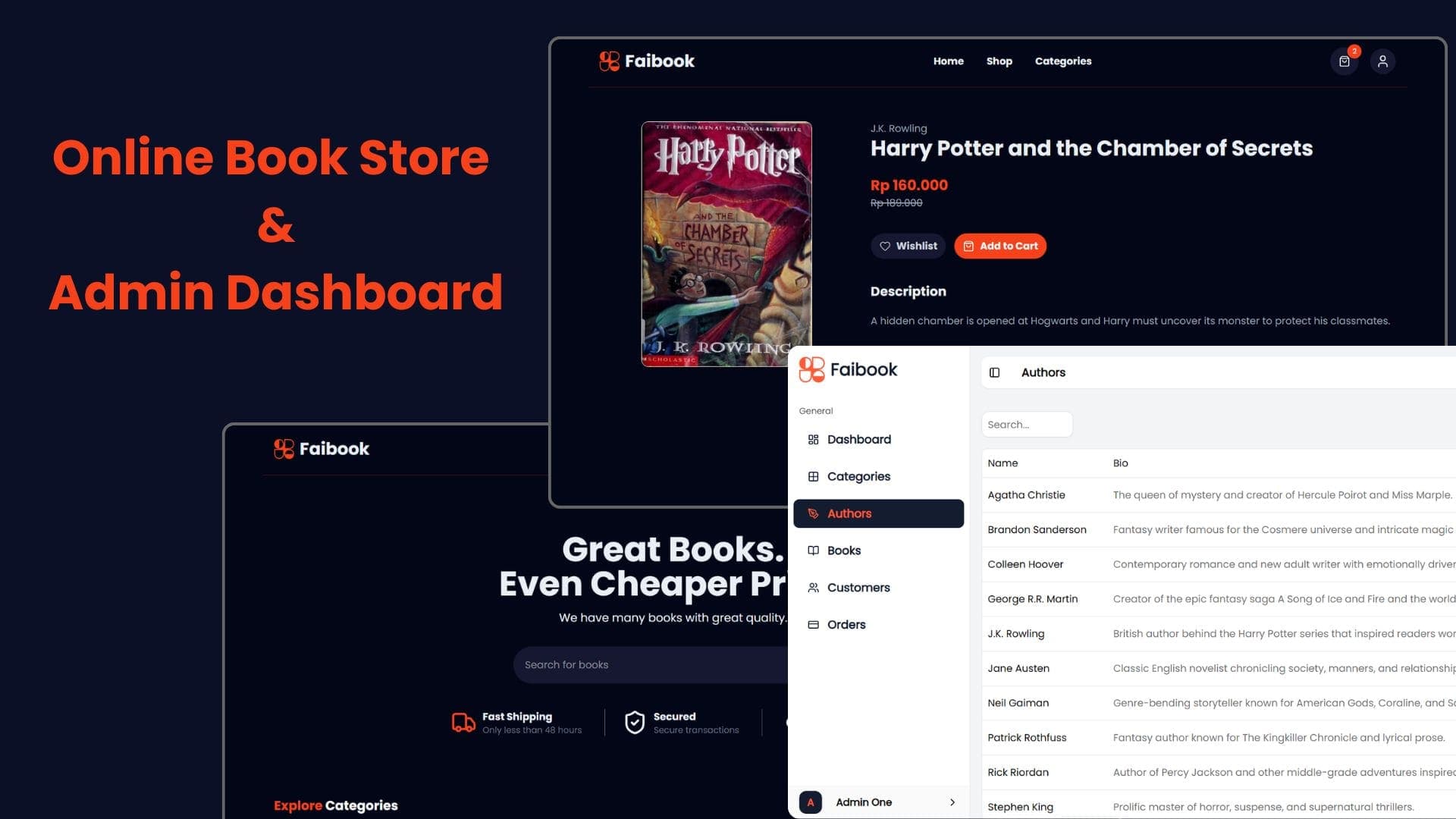 Online Bookstore & Admin Dashboard